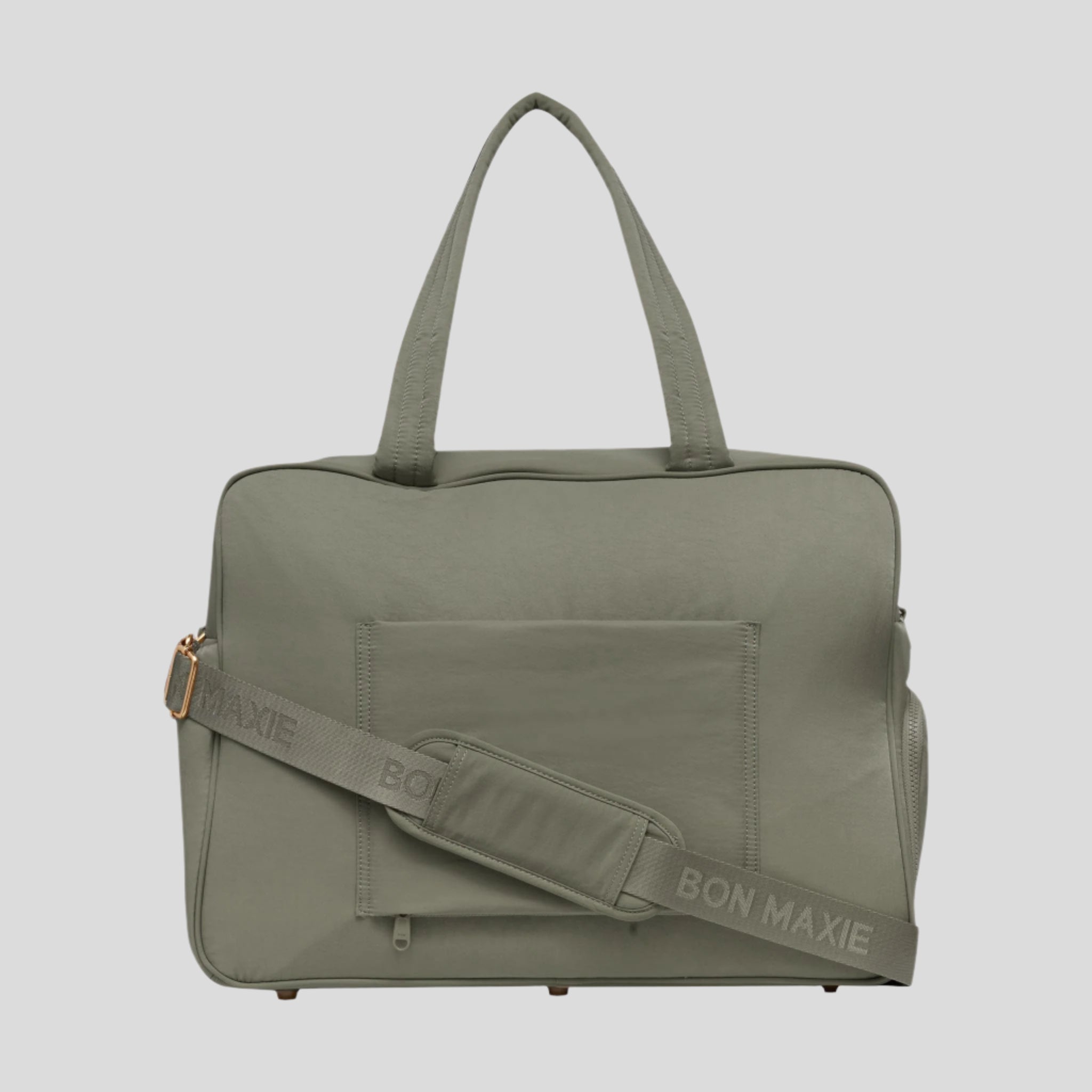 Weekender Duffel Bag in water-resistant nylon -- Sage