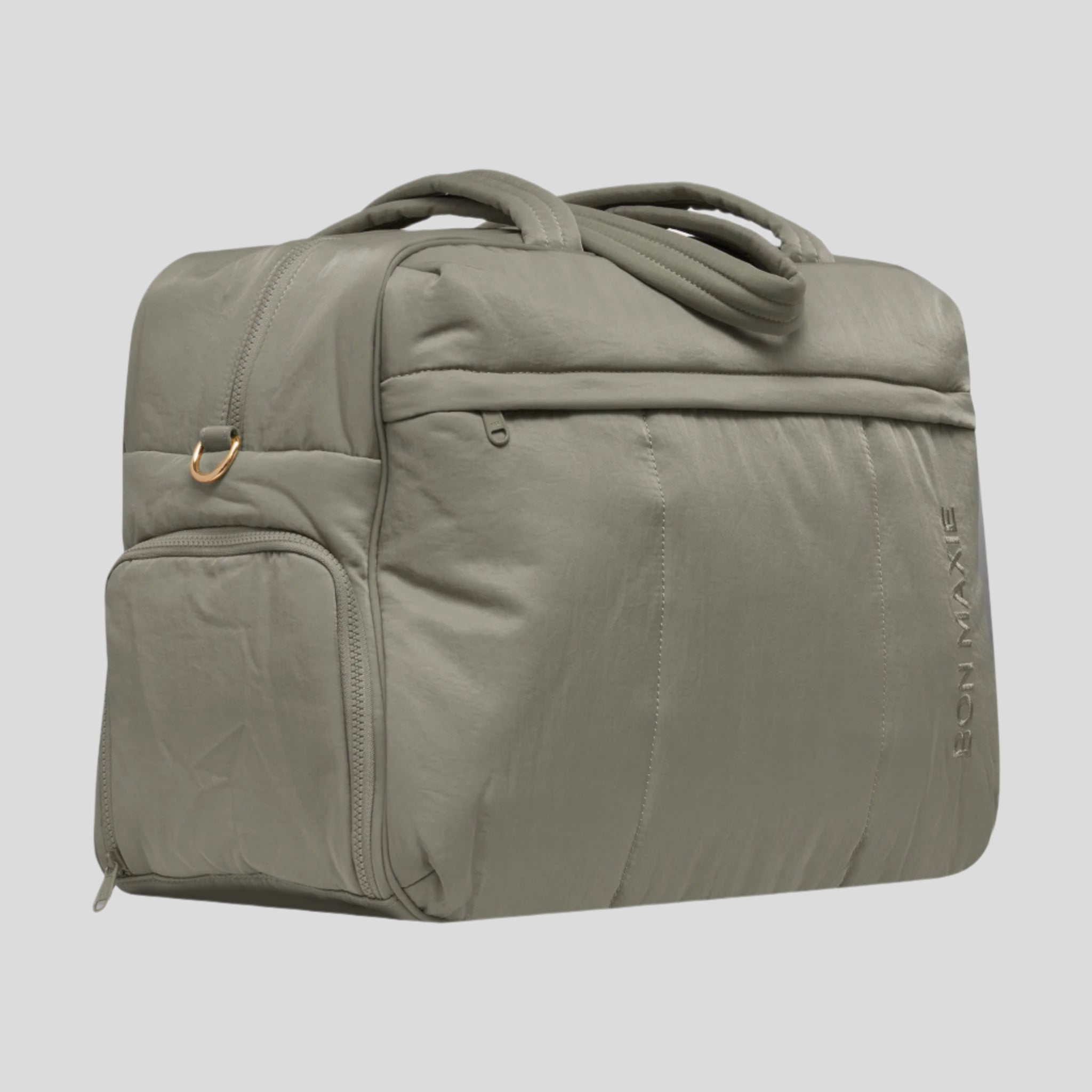 Weekender Duffel Bag in water-resistant nylon -- Sage