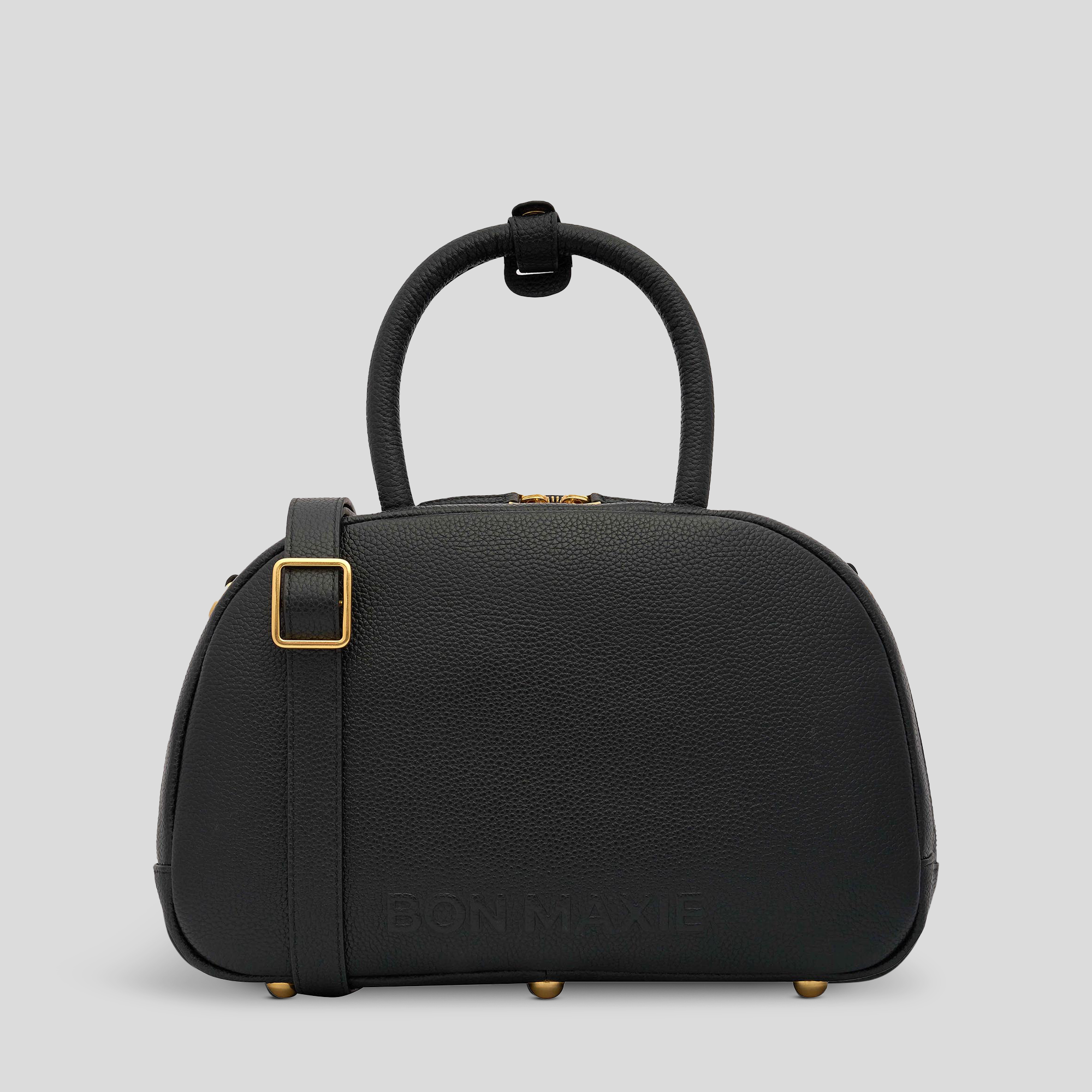 Bowler Crossbody Top Handle Bag -- Black