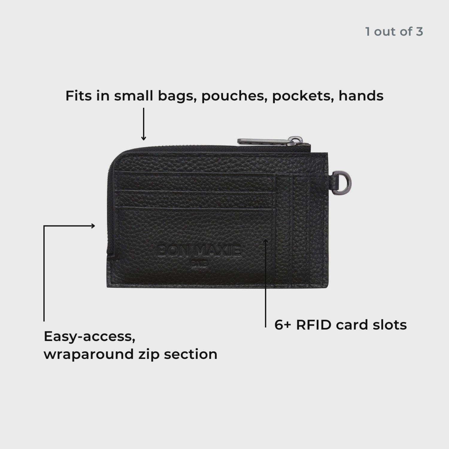 Everyday Leather Mini Wallet -- Electric Blue