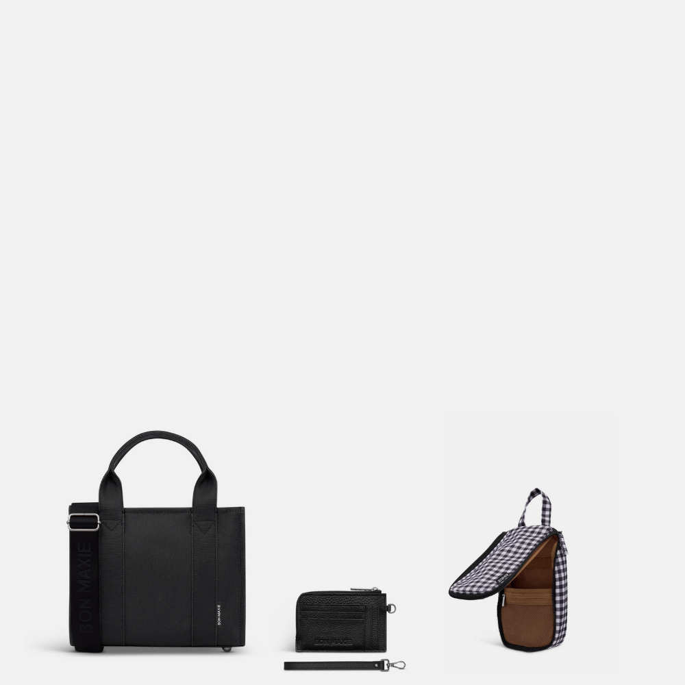 SUPER SALE BUNDLE SAVE 32%—Micro Tote + Mini Wallet Bundle - Black