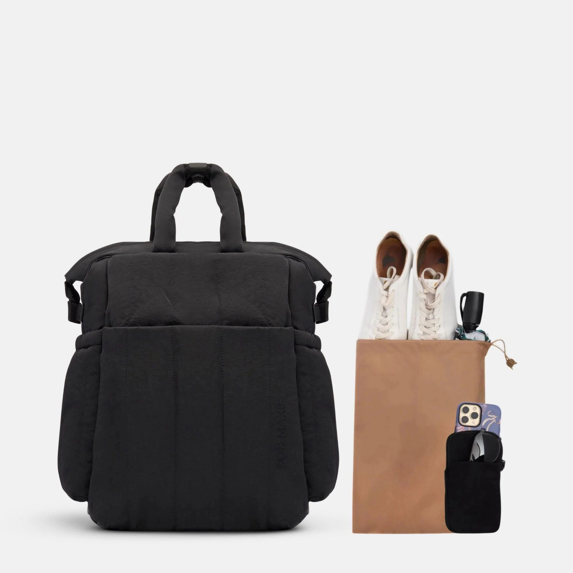 Cloudpack™ Backpack + Phone Pouch/Wet Bag  -- Black