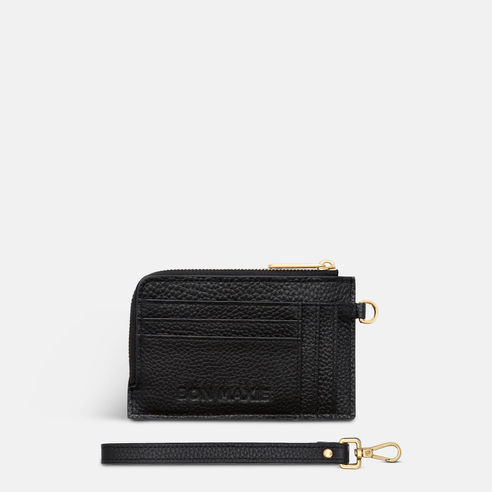 Mini Wallet - Pebbled Leather - Black