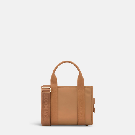 Mini Bon Vivant Structured Tote - Nylon/Leather - Tan