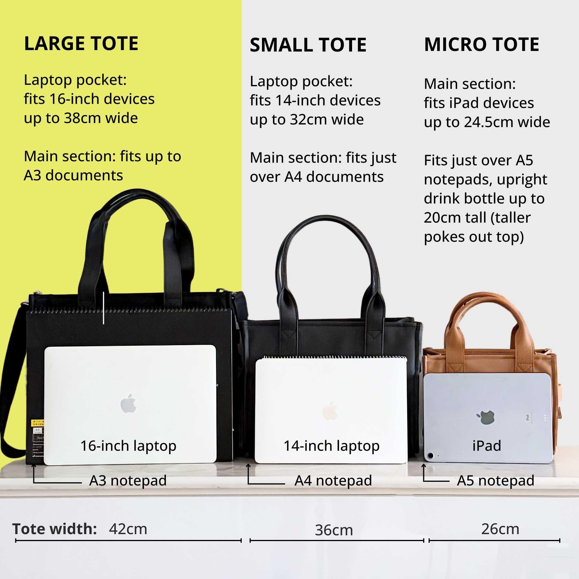 Large Structured Tote Bag in nylon with leather - Chocolate