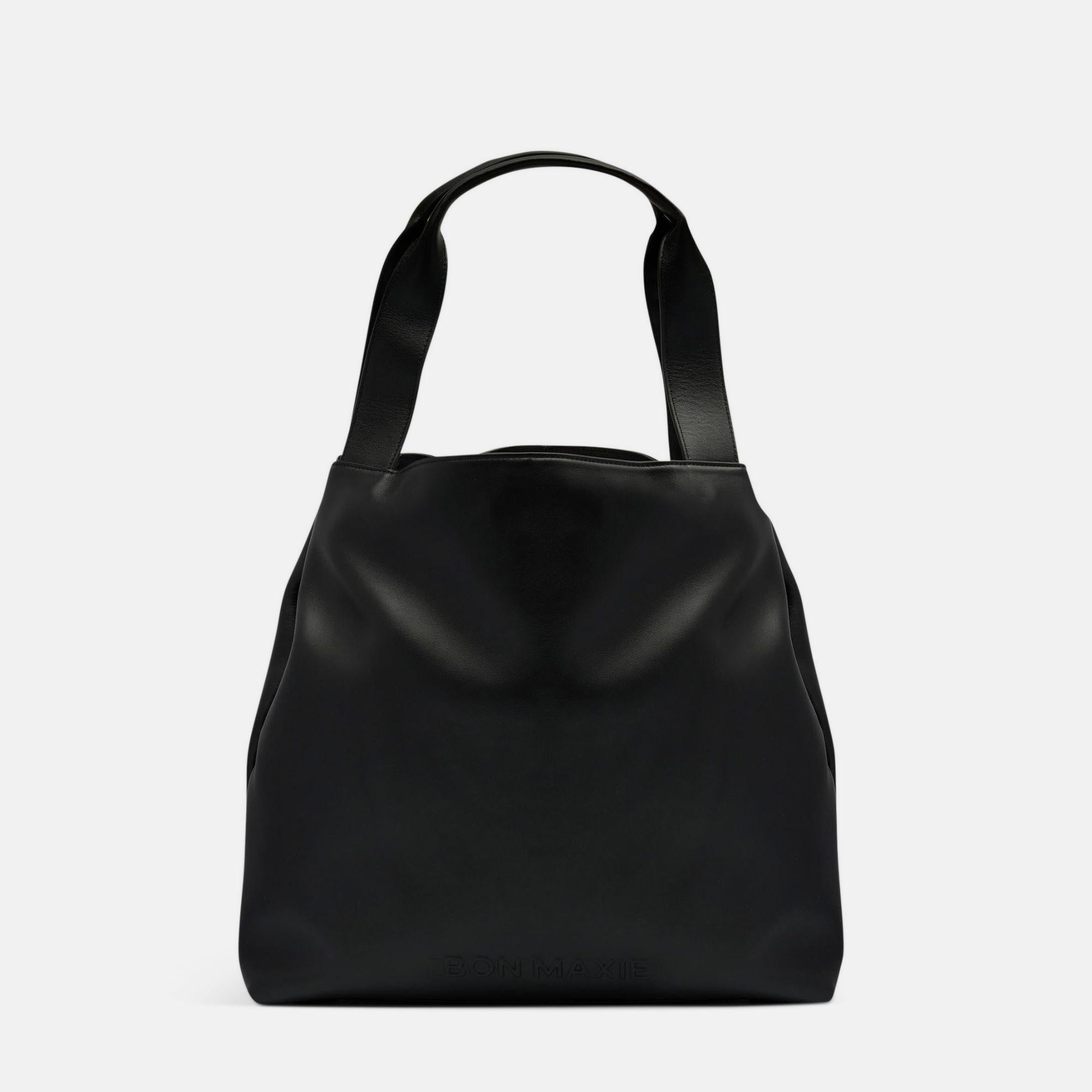 The Slouchy Tote - Nappa Leather -- Black