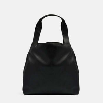 Slouchy Tote Bag - Black Leather