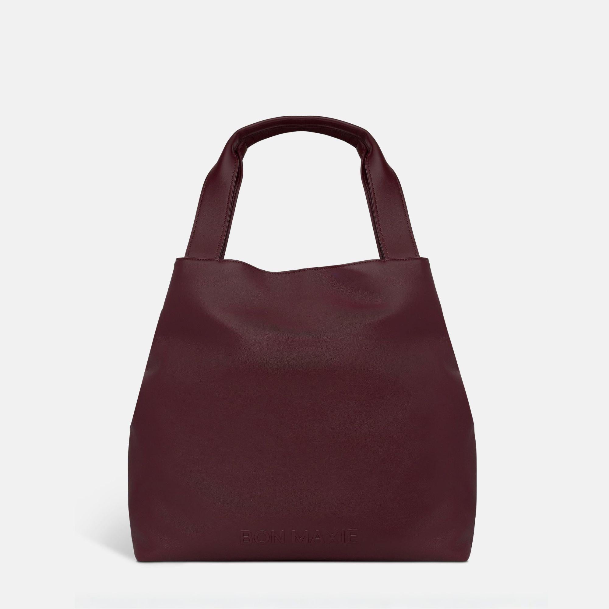 Slouchy Tote - Nappa Leather -- Burgundy