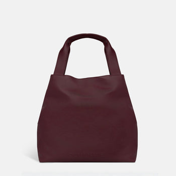 Slouchy Tote Bag - Burgundy Leather