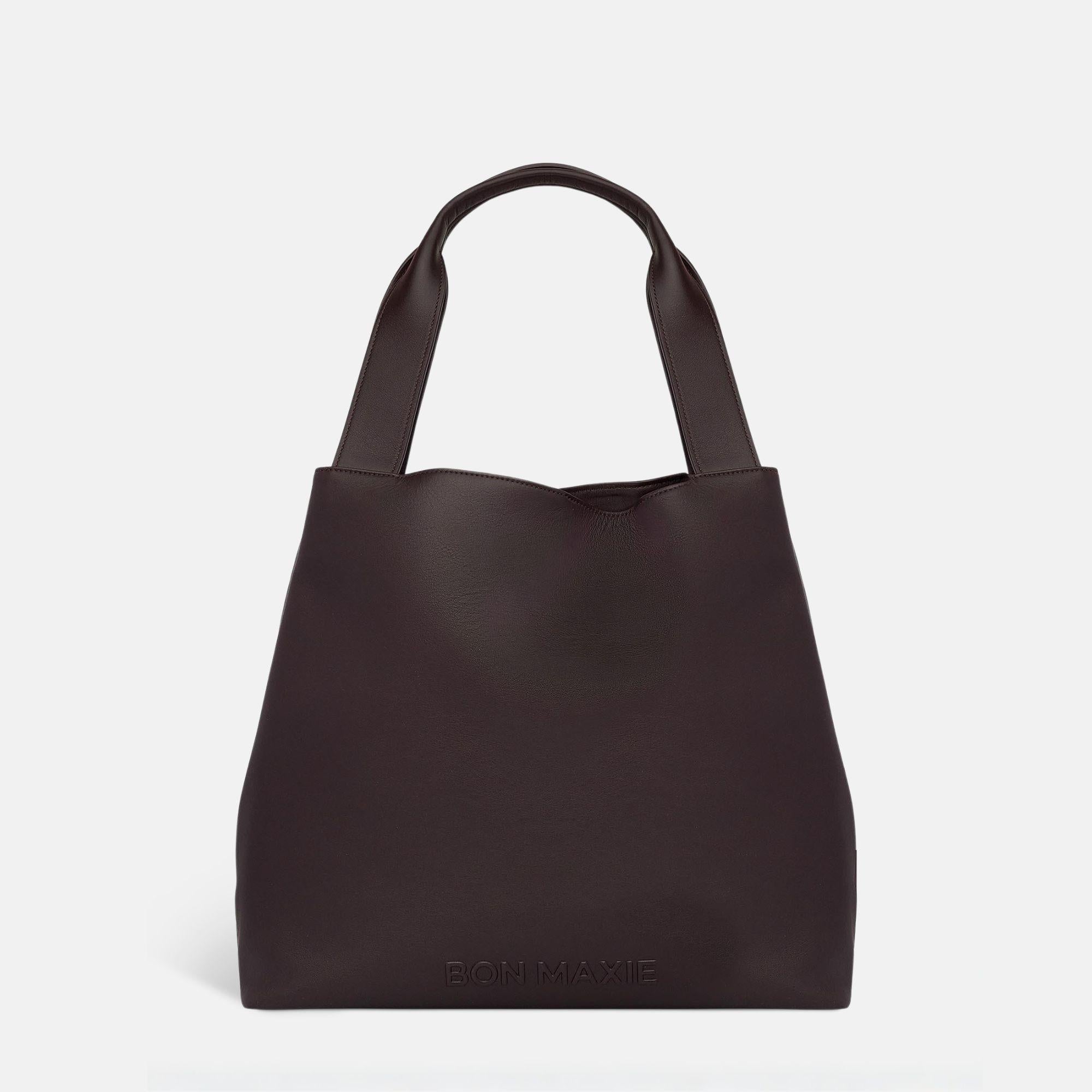 Slouchy Tote - Nappa Leather -- Dark Chocolate