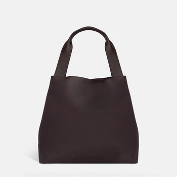 Slouchy Tote Bag - Dark Chocolate Leather