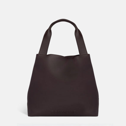 The Slouchy Tote - Nappa Leather -- Dark Chocolate