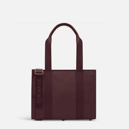 Medium Bon Vivant Structured Tote - Nylon/Leather - Chocolate
