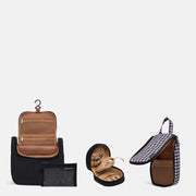 SAVE $32—Toiletry Duo + Jewellery Case Bundle - Black/Black Gingham