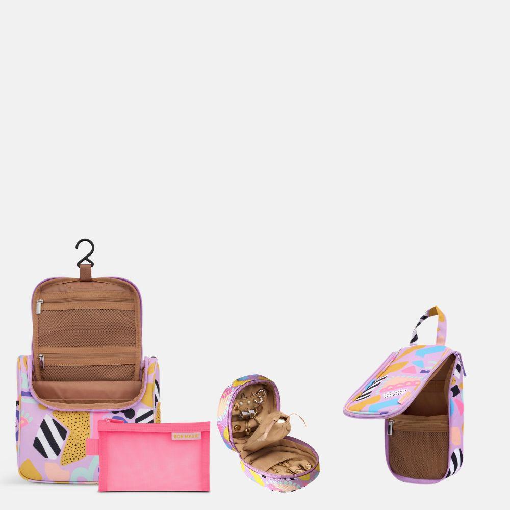 SAVE 33%—Toiletry Bag + Jewellery Case Bundle - Eye Love Purple