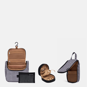 SAVE 33%—Toiletry Duo + Jewellery Case Bundle - Black/Black Gingham