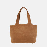 LIMITED STOCK: Maven Leather Tote Bag - Tan Suede