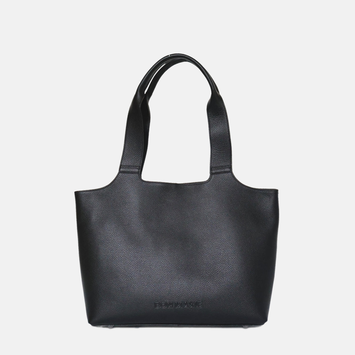 LIMITED STOCK: Maven Leather Tote Bag in Black, image 1 of 6