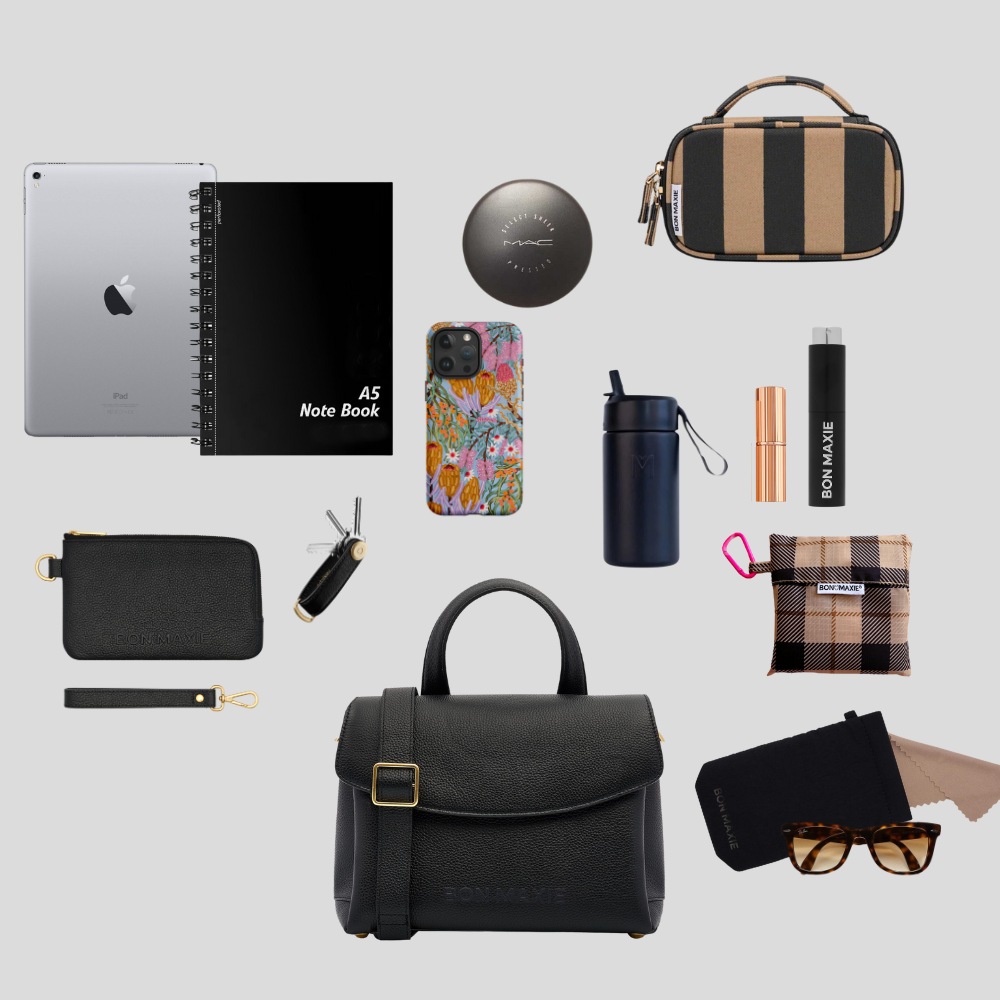 Tryhard Leather Crossbody Bag -- Black