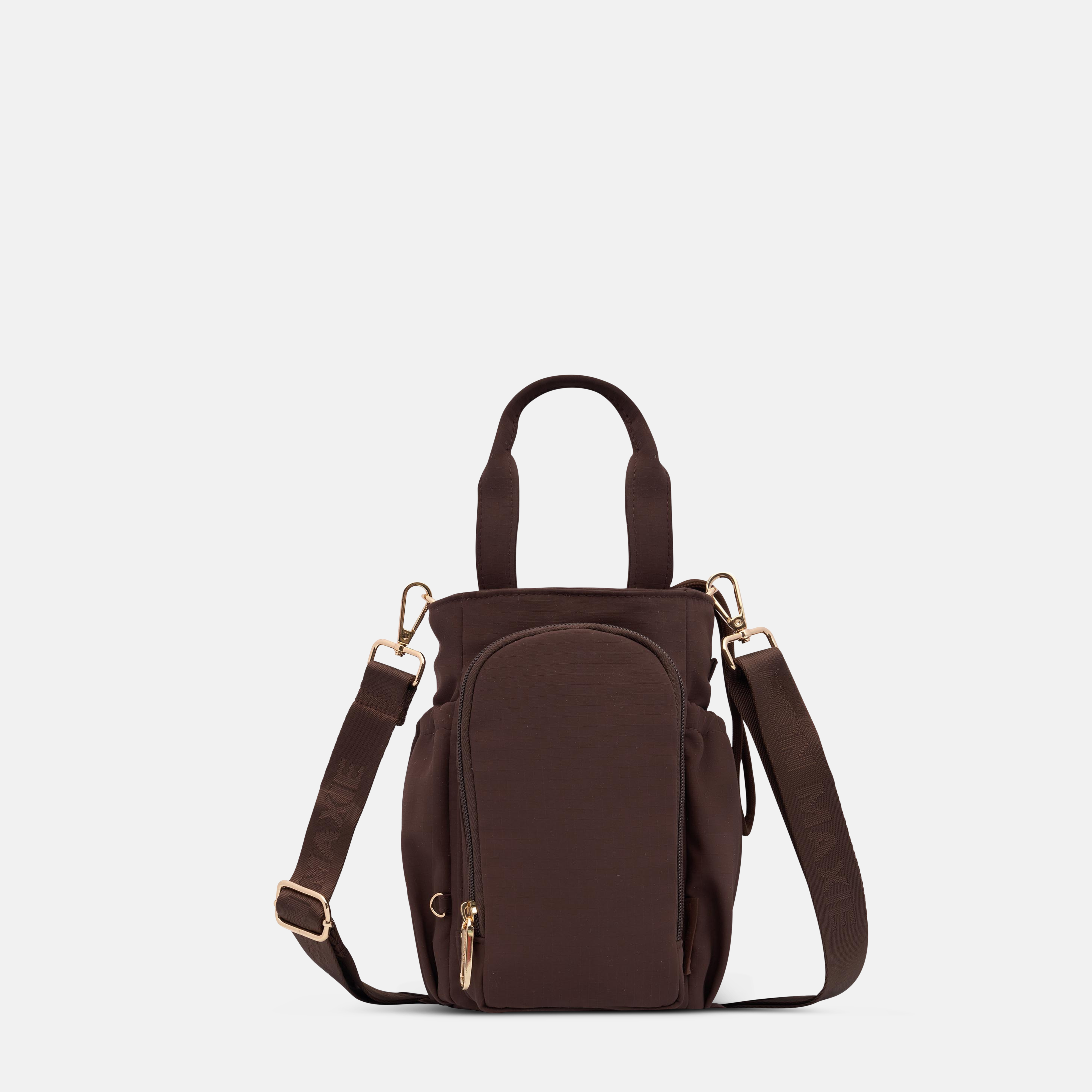 Multi-Wear Drink Bottle Bag with handles - Chocolate