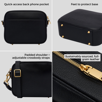Sidekick Leather Crossbody Bag -- Black