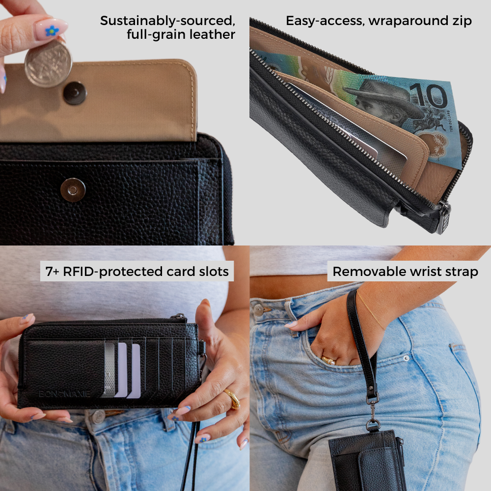 Everyday Leather Slimline Wallet -- Black