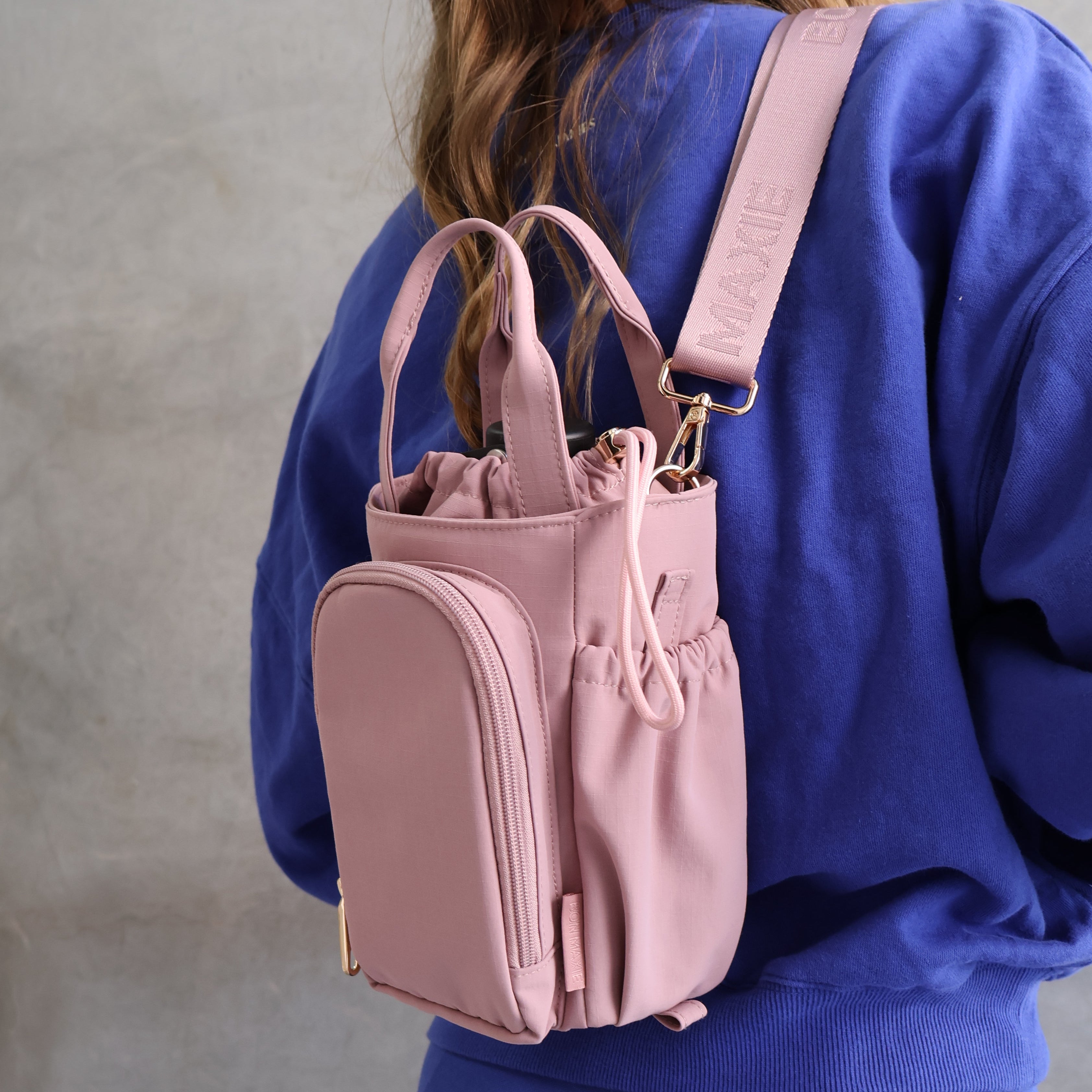 Multi-Wear Drink Bottle Bag with handles - Milk Tea