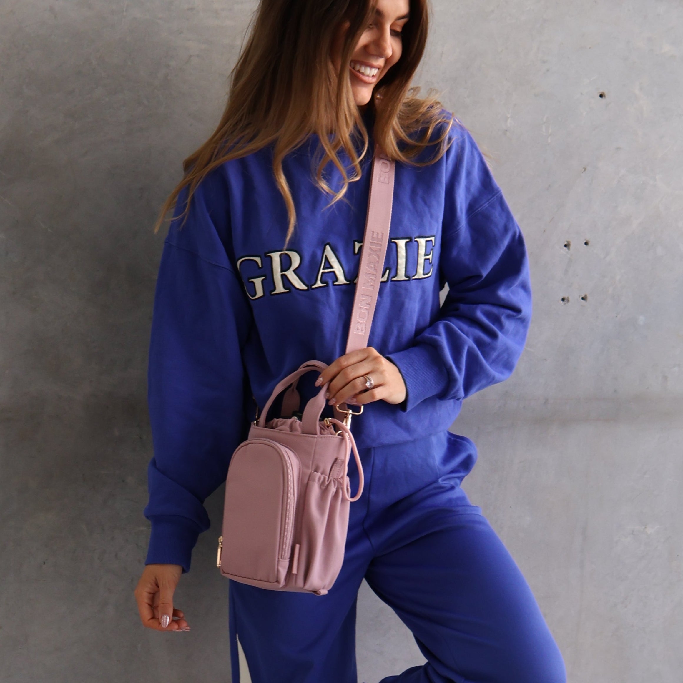 Multi-Wear Water Bottle Bag - Crossbody, Backpack, Sling, Handles- Milk Tea