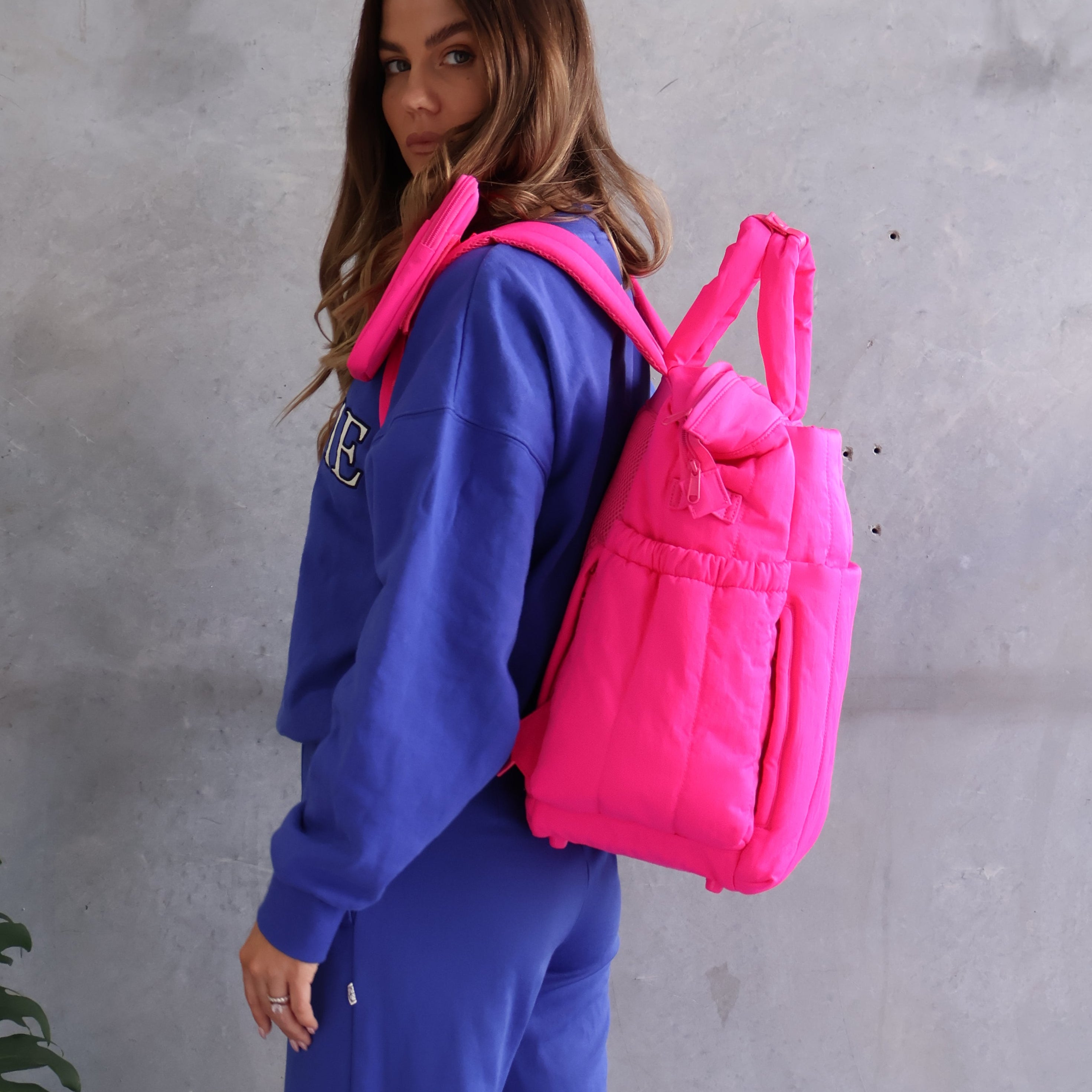 Cloudpack™ Backpack + Phone Pouch + Wet Bag Set - Neon Pink