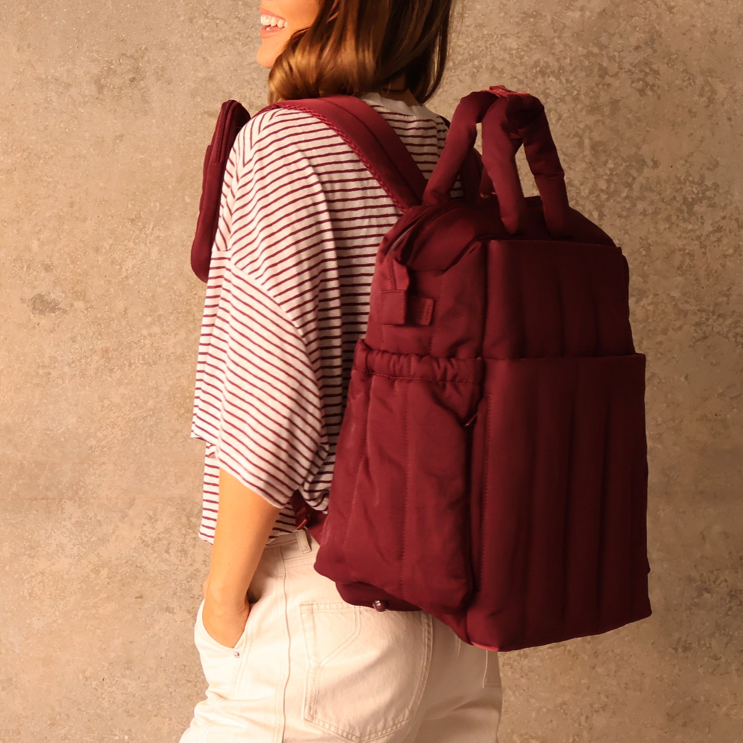 Cloudpack™ Backpack + Phone Pouch + Wet Bag - Burgundy