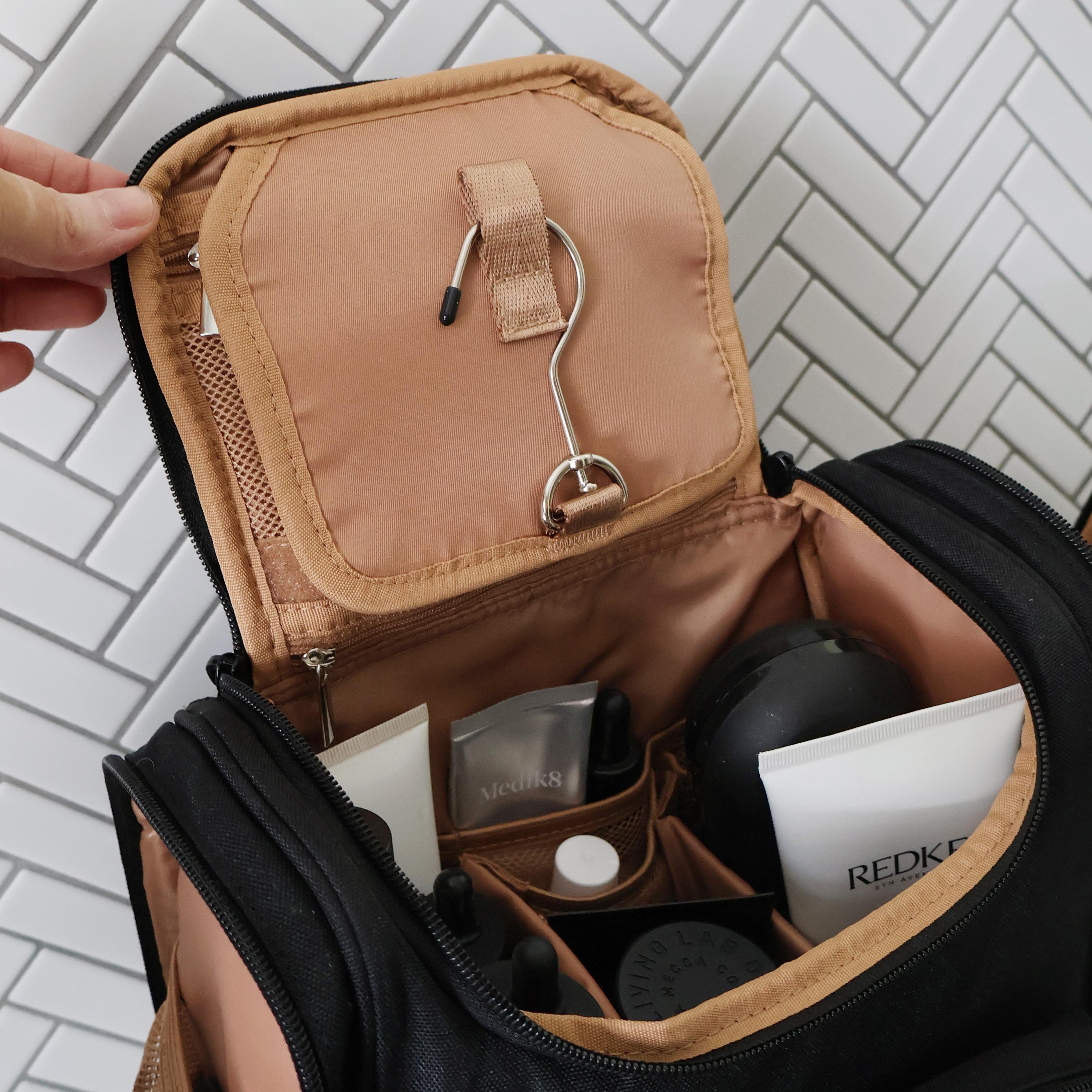 Mega Hanging Toiletry Bag + Day Pouch + Pouch Duo - Black