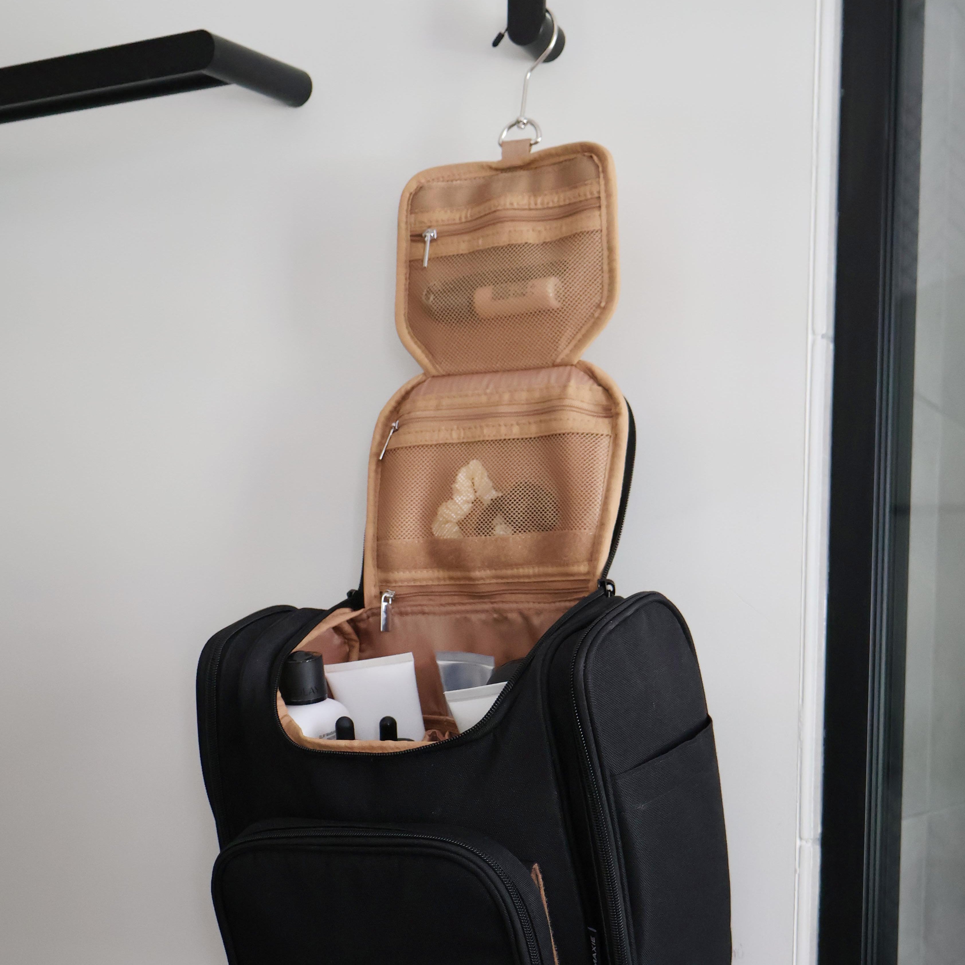 Mega Hanging Toiletry Bag + Day Pouch + Pouch Duo - Black