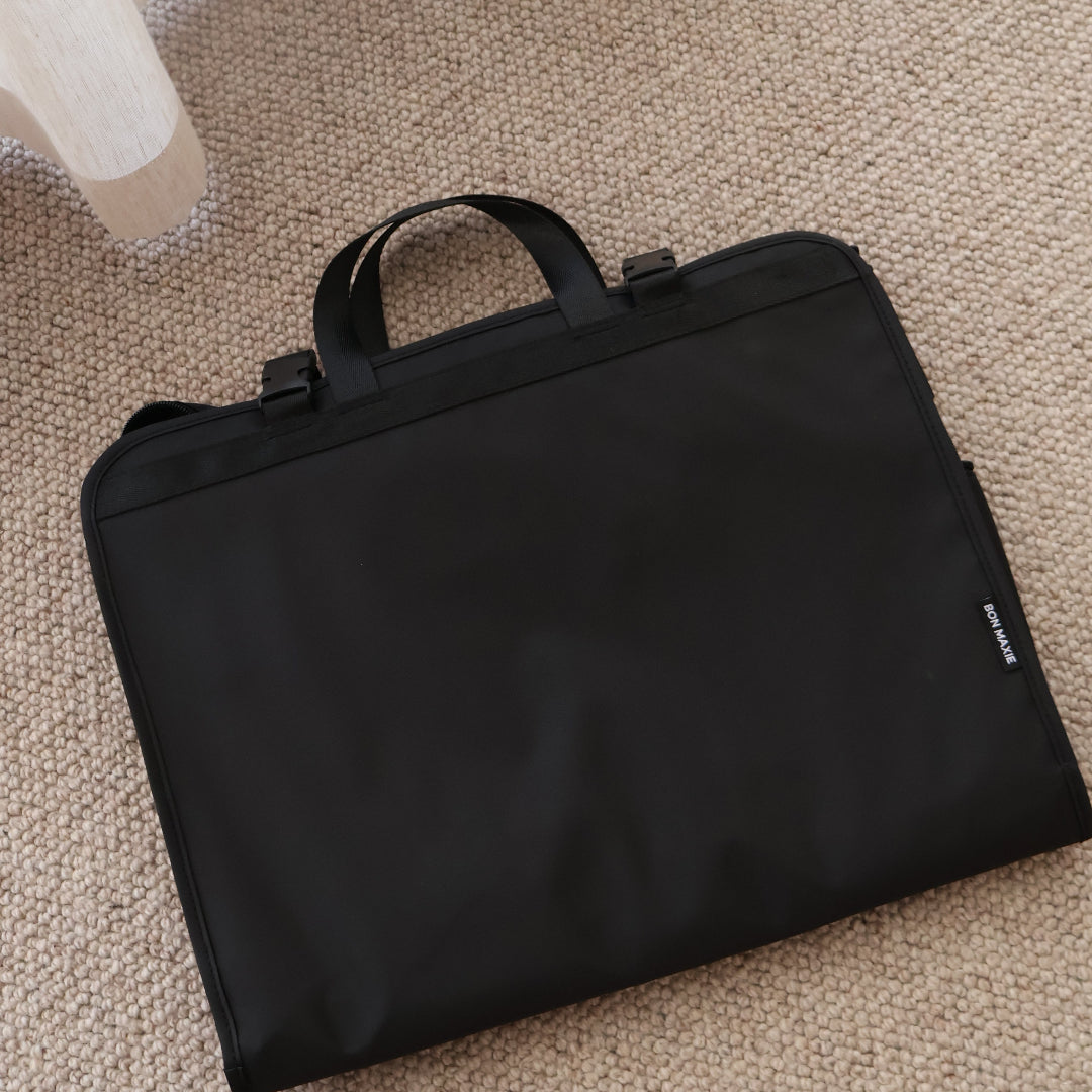 Multi-Pocket Hanging Packing Cube with compression - Black