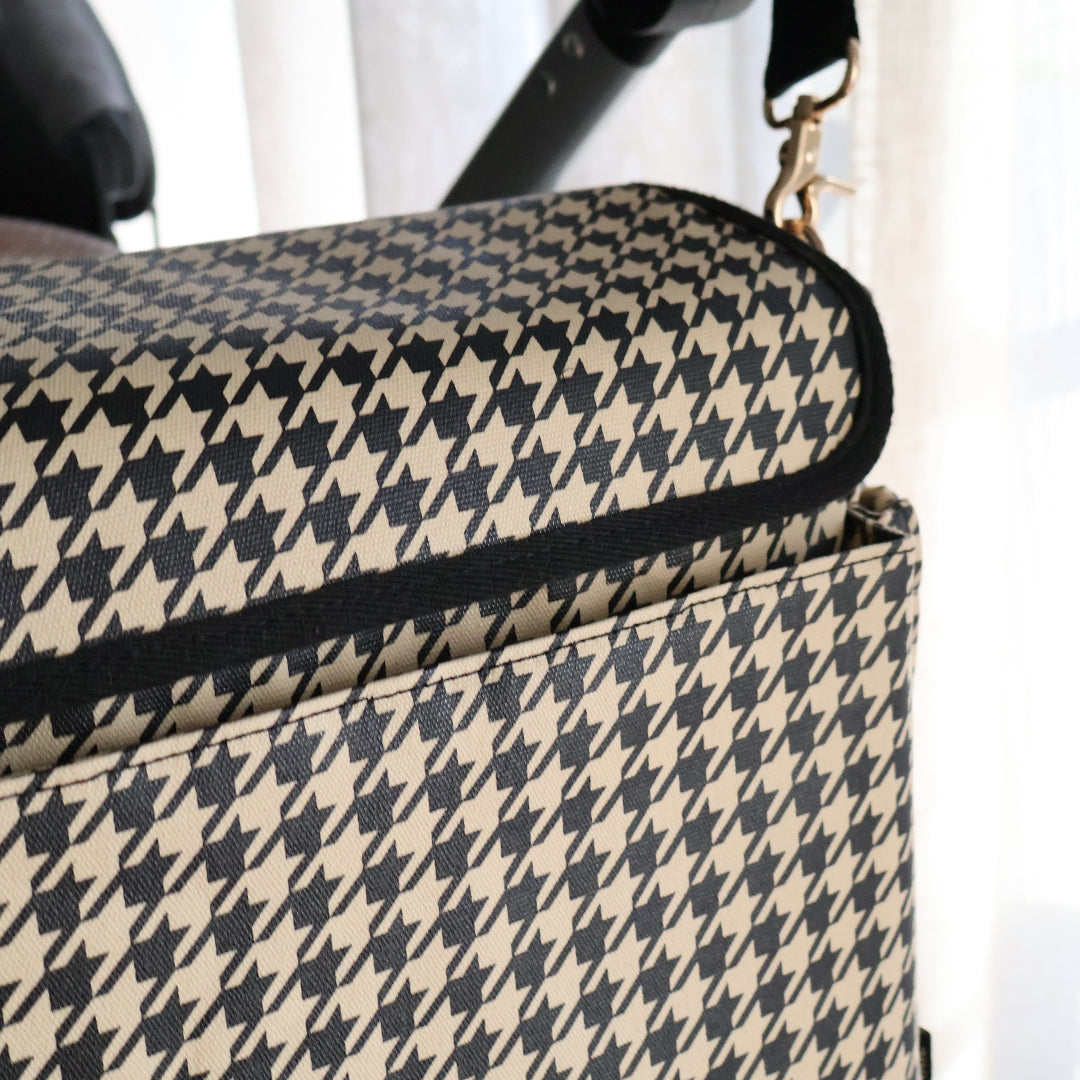 The Carryall Convertible Pram Caddy -- Houndstooth