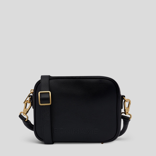 Sidekick Crossbody Bag - Pebbled Leather - Black