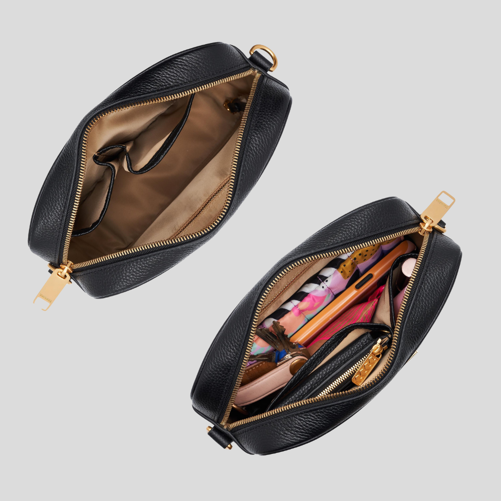 Sidekick Leather Crossbody Bag -- Black