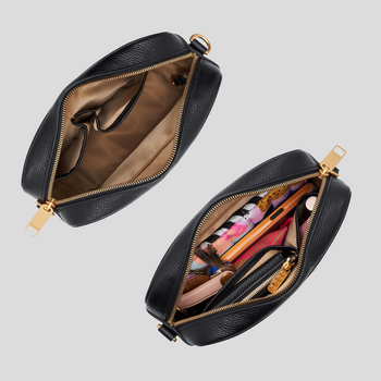 Sidekick Leather Crossbody Bag -- Black