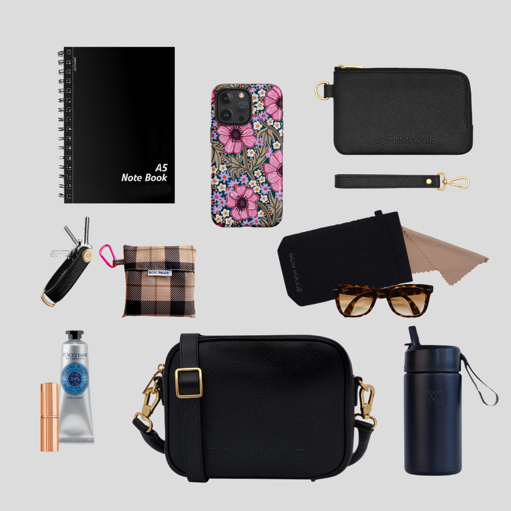 Sidekick Leather Crossbody Bag -- Black