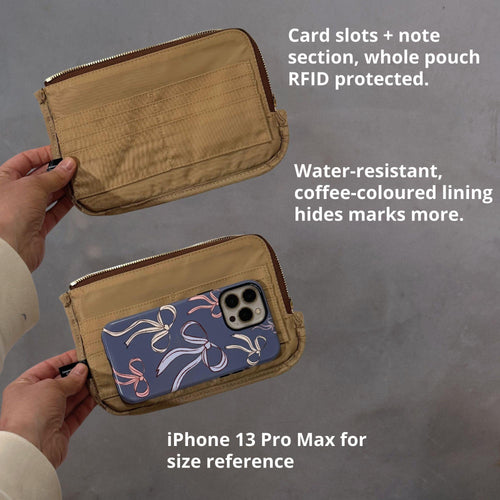 The Crossbody Phone Wallet - Pebbled Leather -- Black