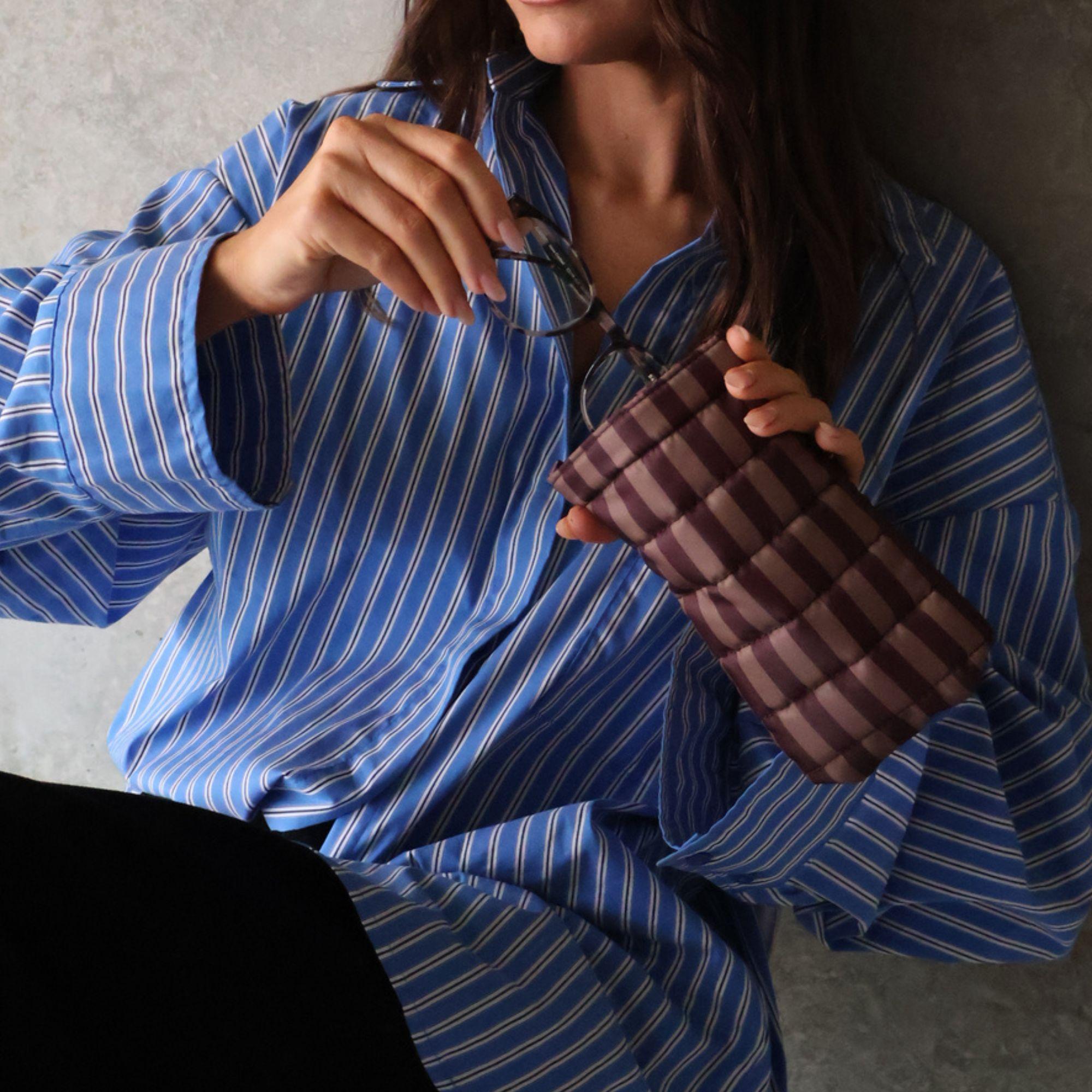 Easy-Squeezy Glasses Case - Double - Chocolate & Latte Stripe