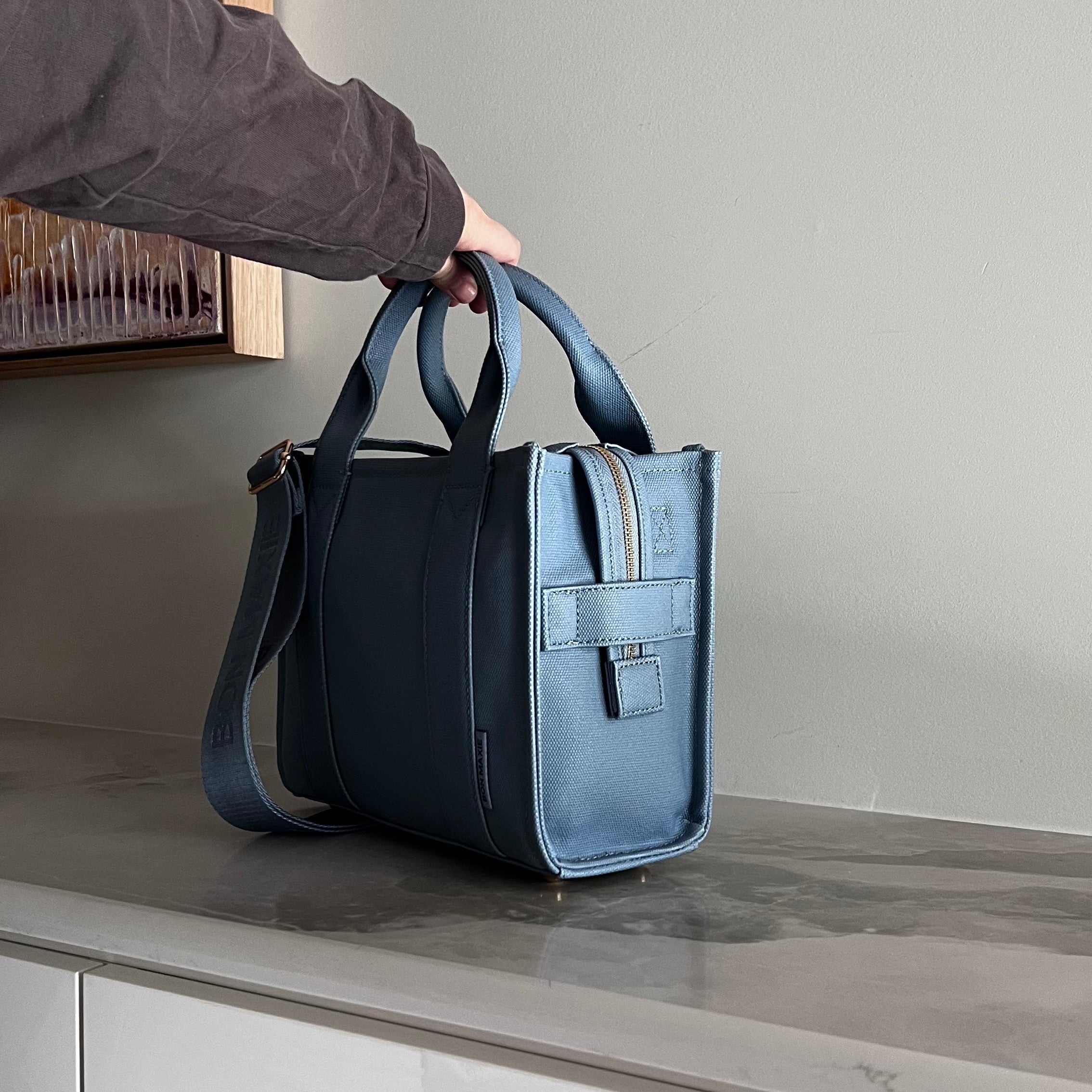 Micro Bon Vivant Structured Tote Bag -- Denim