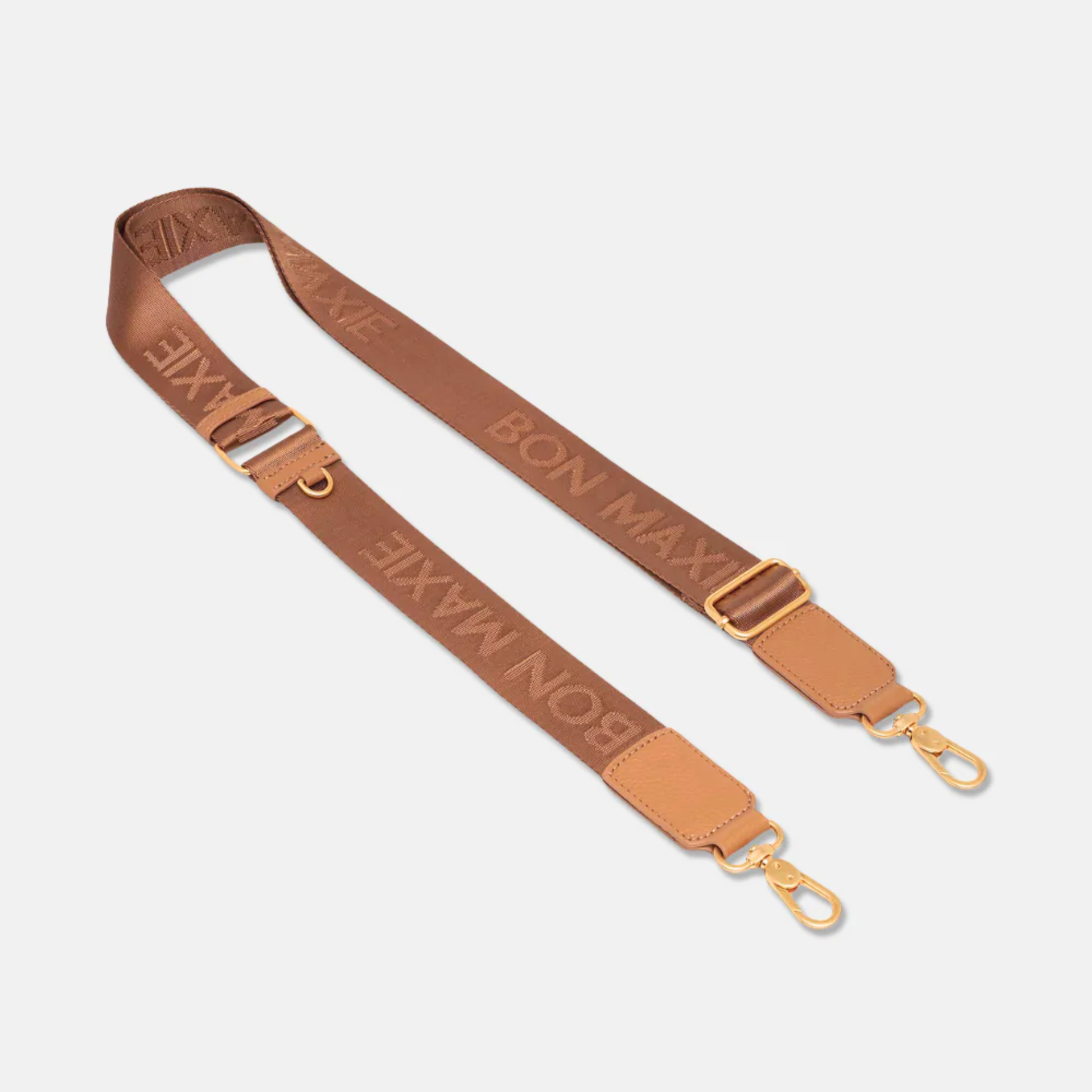 Adjustable Nylon Logo Bag Strap Tan Removable Bag Straps – BON