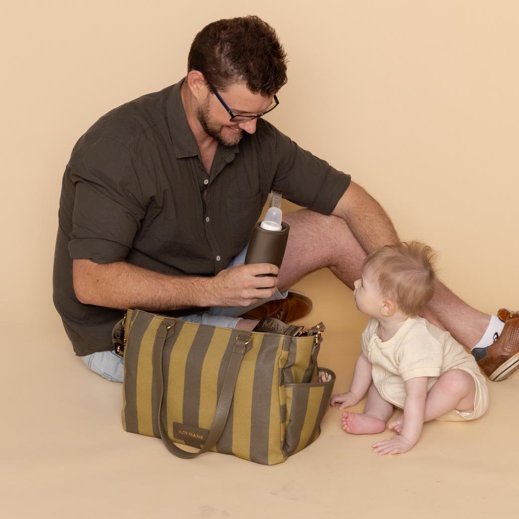 Neoprene Bottle Insulator Pocket Insert - Khaki Baby Accessories KHAKI