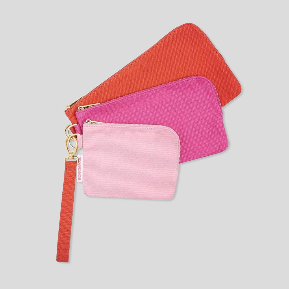 Bag Buddies Organiser Pouch Set -- Pink Ombre