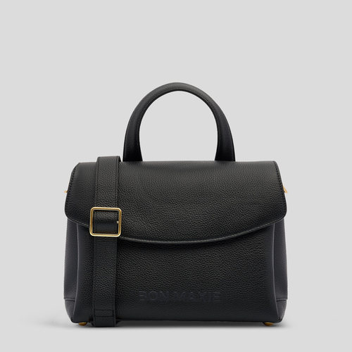 Tryhard Leather Crossbody Bag -- Black