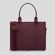 Large Structured Tote Bag - Burgundy