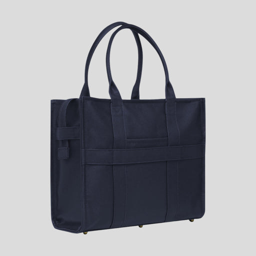 Large Structured Tote Bag - Navy