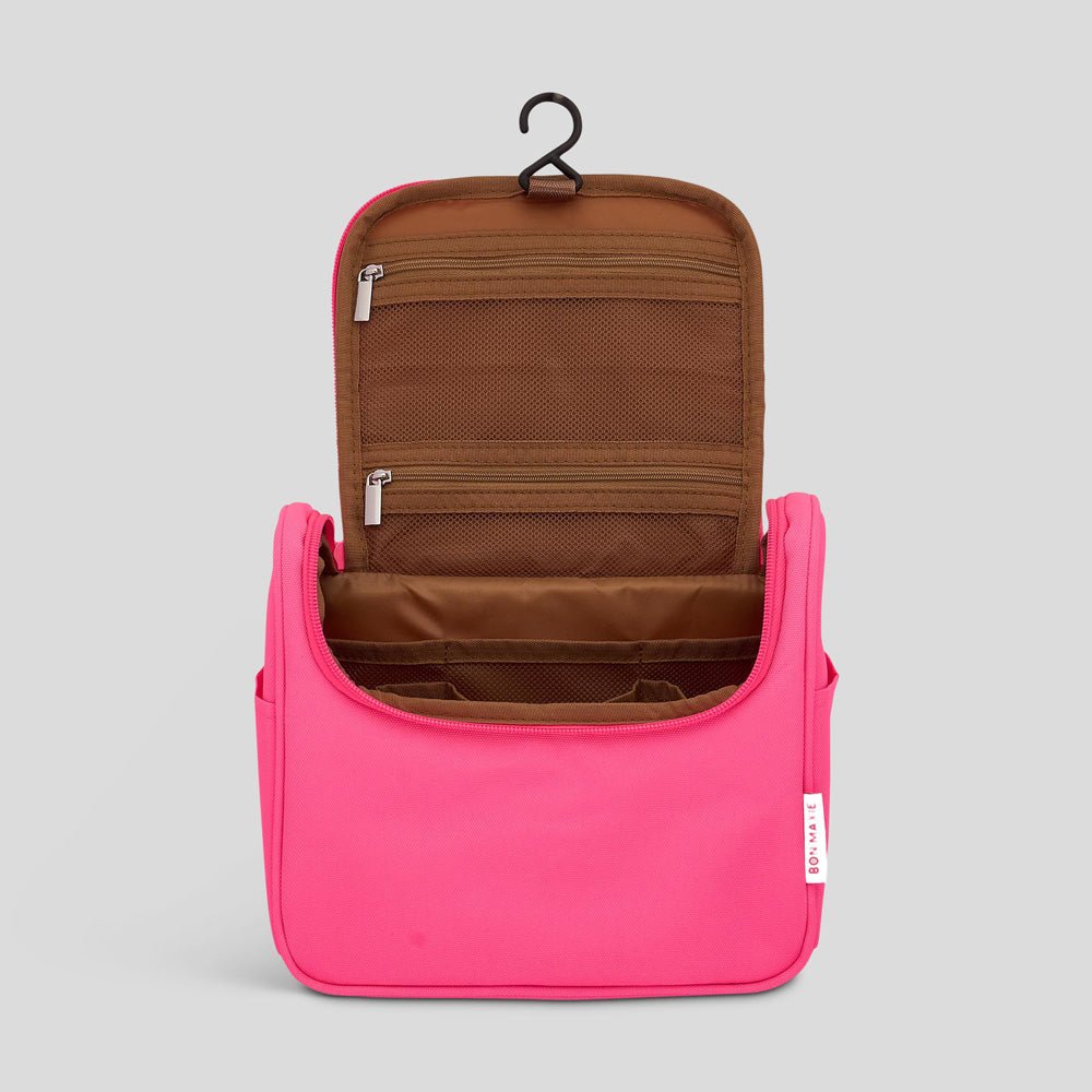 Bon Voyage Travel Toiletry Bag - Bright Pink Toiletry Bags