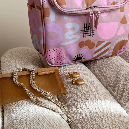 Bon Voyage Travel Toiletry Bag -- Eye Love Dusty Rose