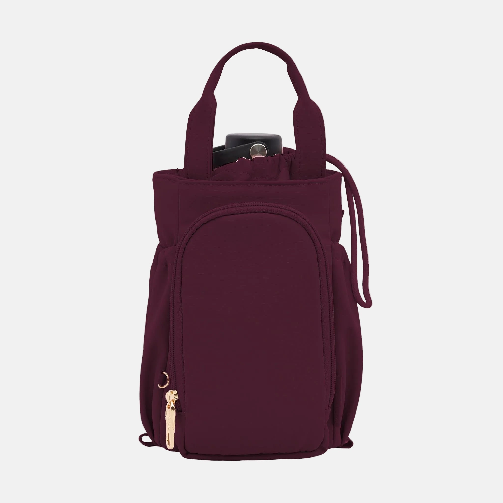 Multi-Wear Water Bottle Bag -- Burgundy